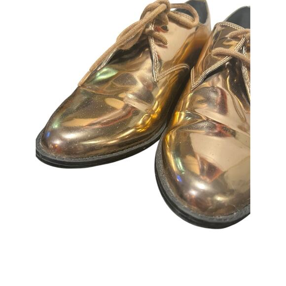 Seychelles Oxford Metallic Rose Gold Shoes Women sz 7 - Picture 3 of 11